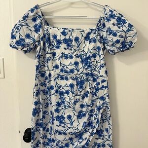 Mango Blue Floral Dress